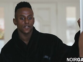 Gay escort fucks a black  guy's anal hole