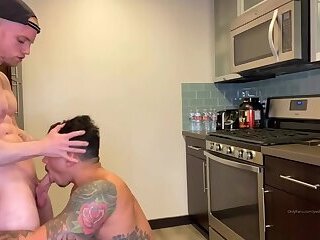 InkedMuscleStuds Kitchen RawFuck